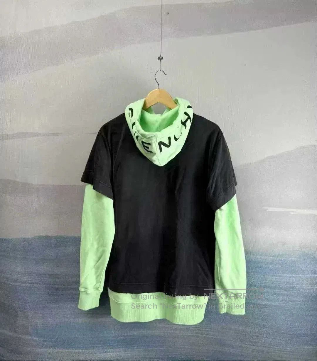 Givenchy Givenchy Black Green Hooded Sweatshirt. Size US XS / EU 42 / 0 - 3 Thumbnail