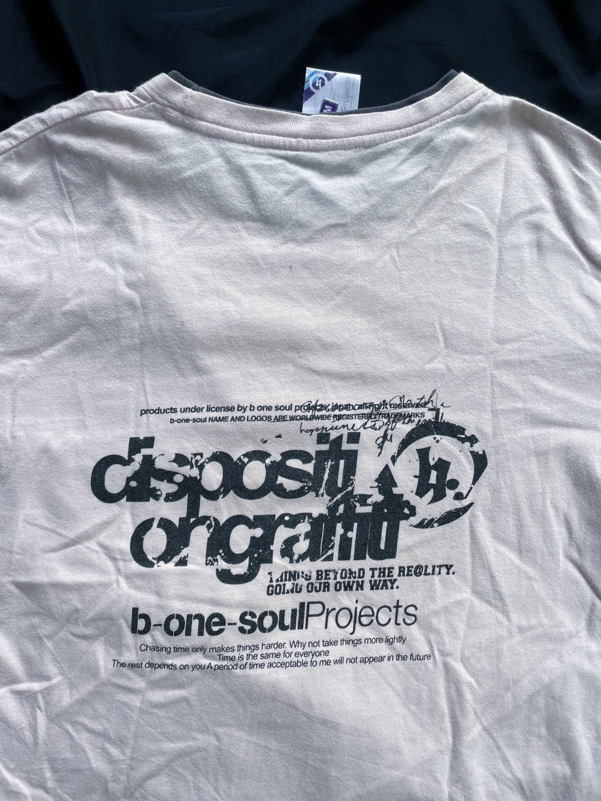 Japanese Brand B ONE SOUL DOUBLE LAYER POEM TEE Size US L / EU 52-54 / 3 - 9 Thumbnail