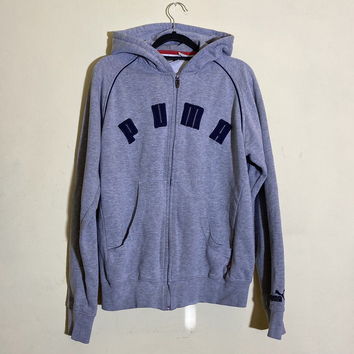 Puma Vintage PUMA Zip Hoodie M – Embroidered Spellout Logo Size US M / EU 48-50 / 2 - 1 Thumbnail