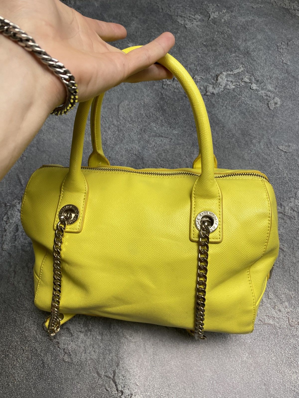 Versace Versace jeans bowling bag yellow Size ONE SIZE - 4 Thumbnail
