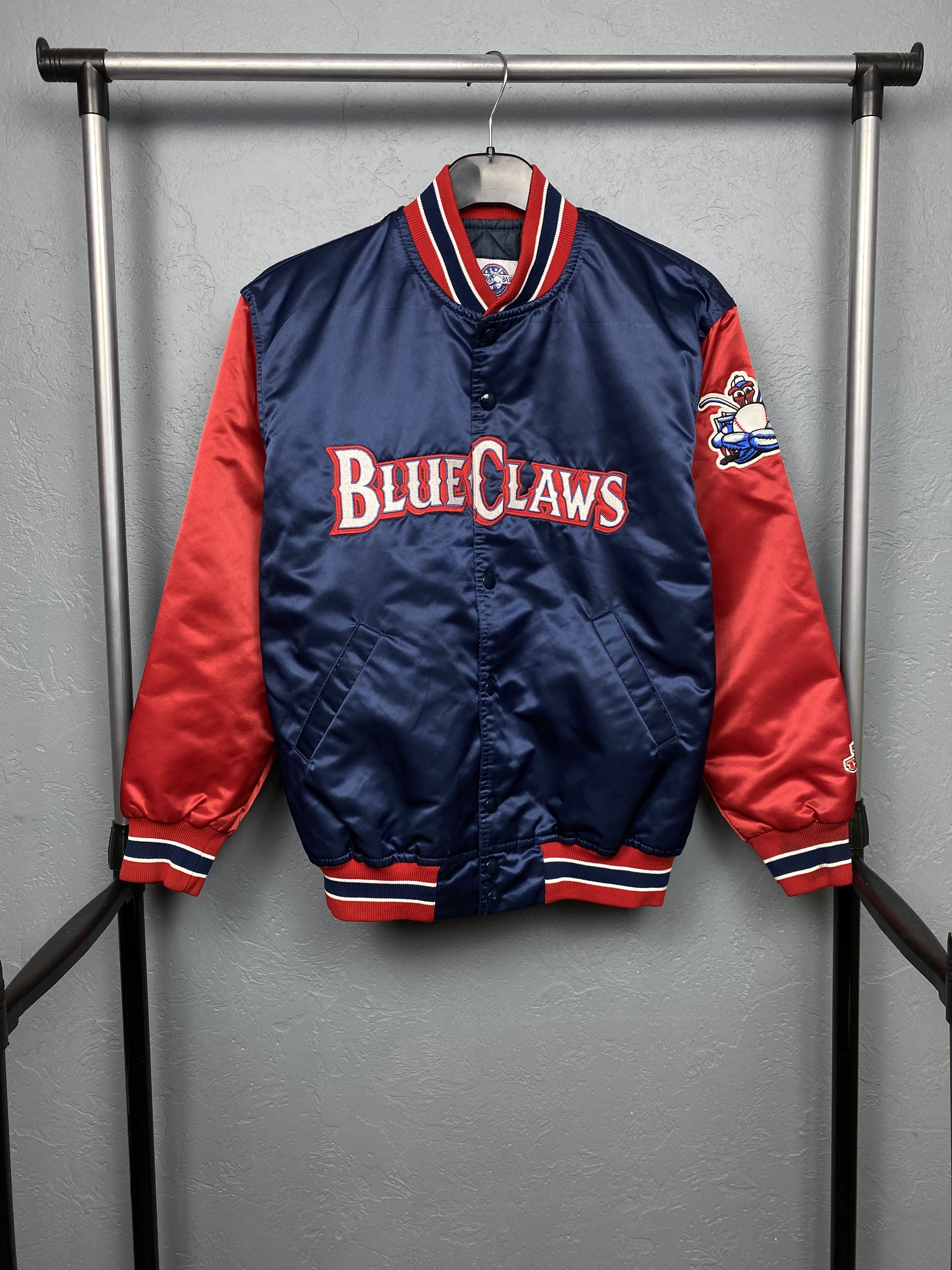 MLB Blue Claws MLB 90s Vintage Womens Nylon Bomber Jacket Size L / US 10 / IT 46 - 1 Thumbnail
