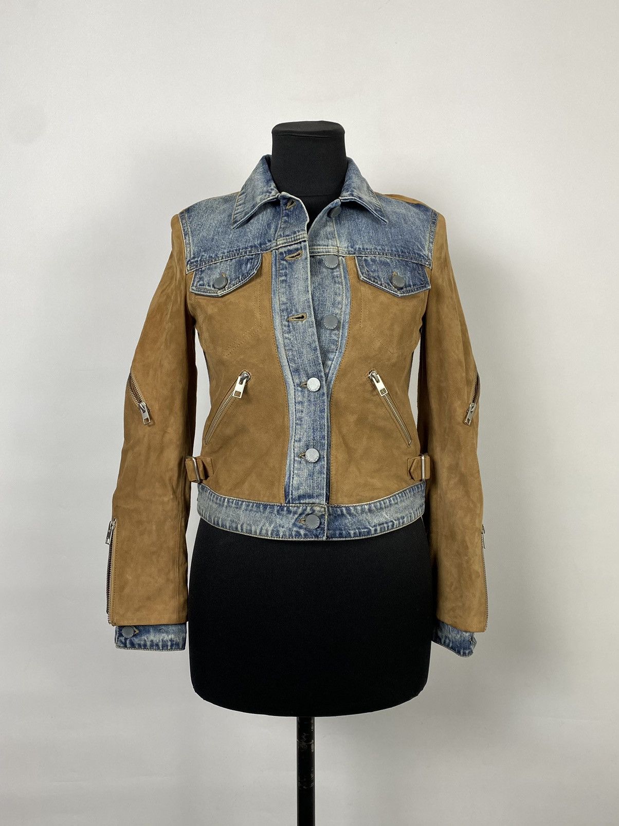 Allsaints NWT Allsaints Full zip Denik Suede Curtis Jacket RRP725$ Size XS / US 0-2 / IT 36-38 - 13 Thumbnail