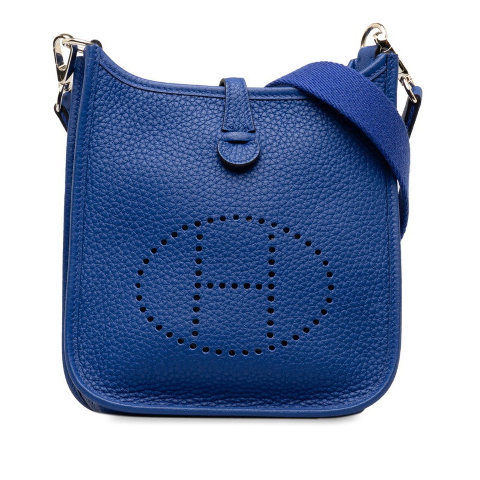 image of Hermes Evelyn Tpm Shoulder Bag Blue Royal Taurillon Clemence Women's Hermes