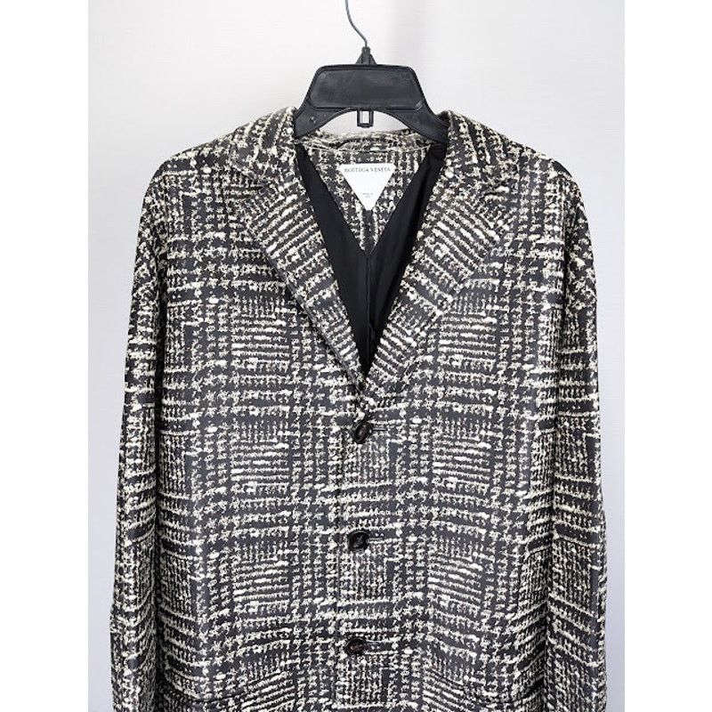 Bottega Veneta o1rshd1 Doucle Prince Of Wales Coat in White/Fondant/Camel Size US M / EU 48-50 / 2 - 3 Thumbnail