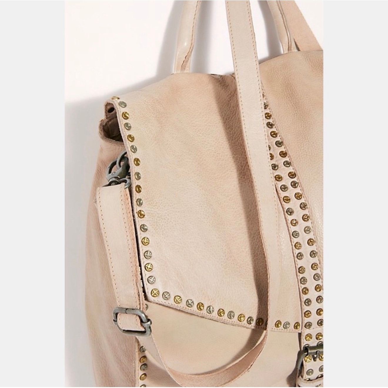 Free People Free People Bianca Studded Leather Messenger Bag Size ONE SIZE - 5 Thumbnail
