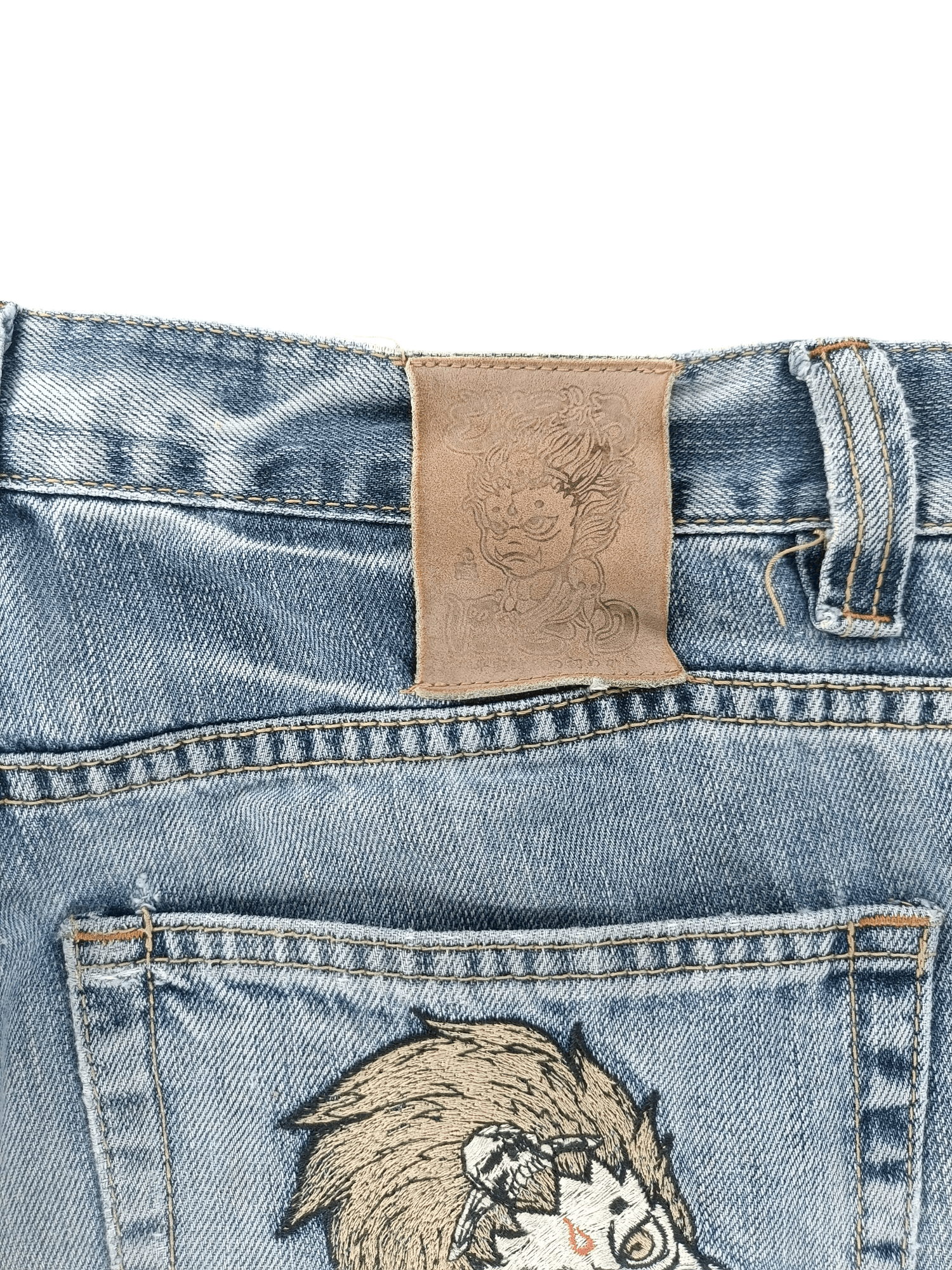 Japanese Brand Japanese Brand JIZO Distressed Embroidery Rare Design E189 Size US 33 - 16 Thumbnail