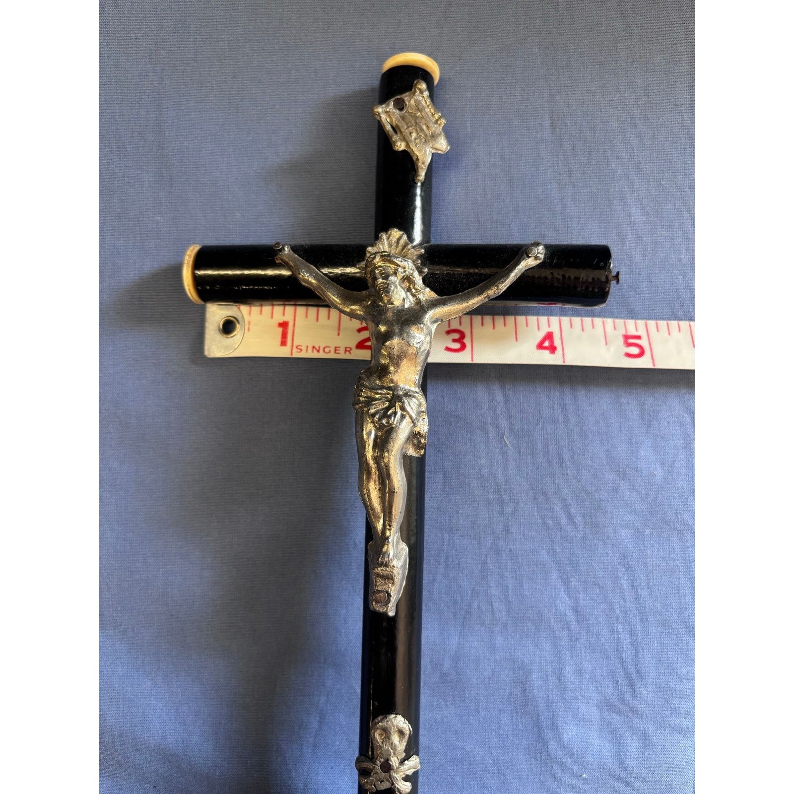 Other Antique Wood Standing Cross Crucifixion Altar Piece Size ONE SIZE - 8 Thumbnail