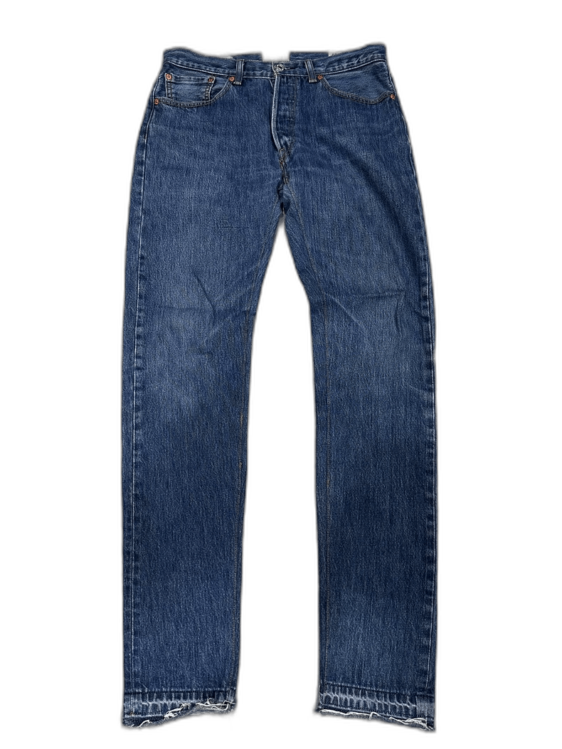 Gallery Dept. Deep Blue Frayed Denim Long Pants Size US 30 / EU 46 - 1 Thumbnail