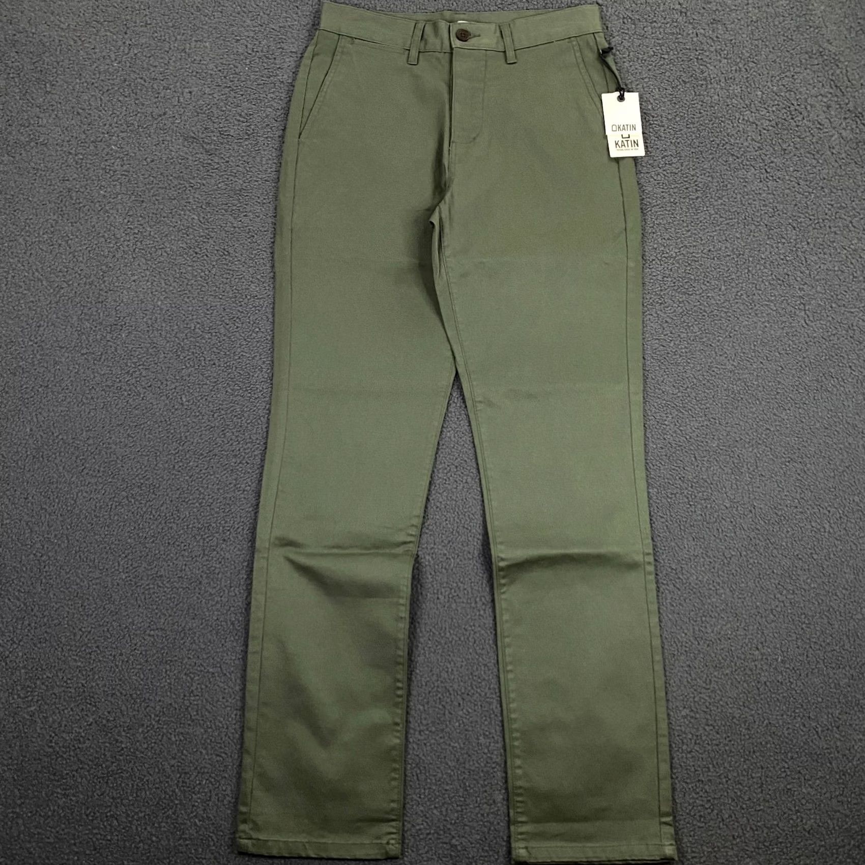 Katin Kraft Pant Chino Stretch Twill Olive Green Surf Skate 28x32 New Mens, Men's — image 3 of 6