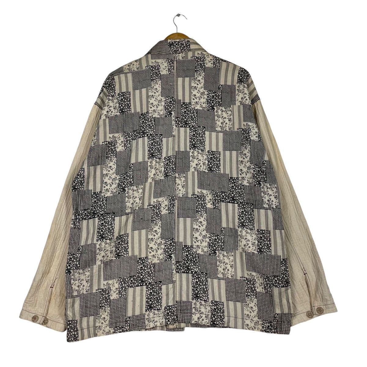 Issey Miyake × Japanese Brand × Vintage 💥THIS MEN JAPAN PATCHWORK BAGGY BUTTON JACKET Size US XL / EU 56 / 4 - 7 Thumbnail
