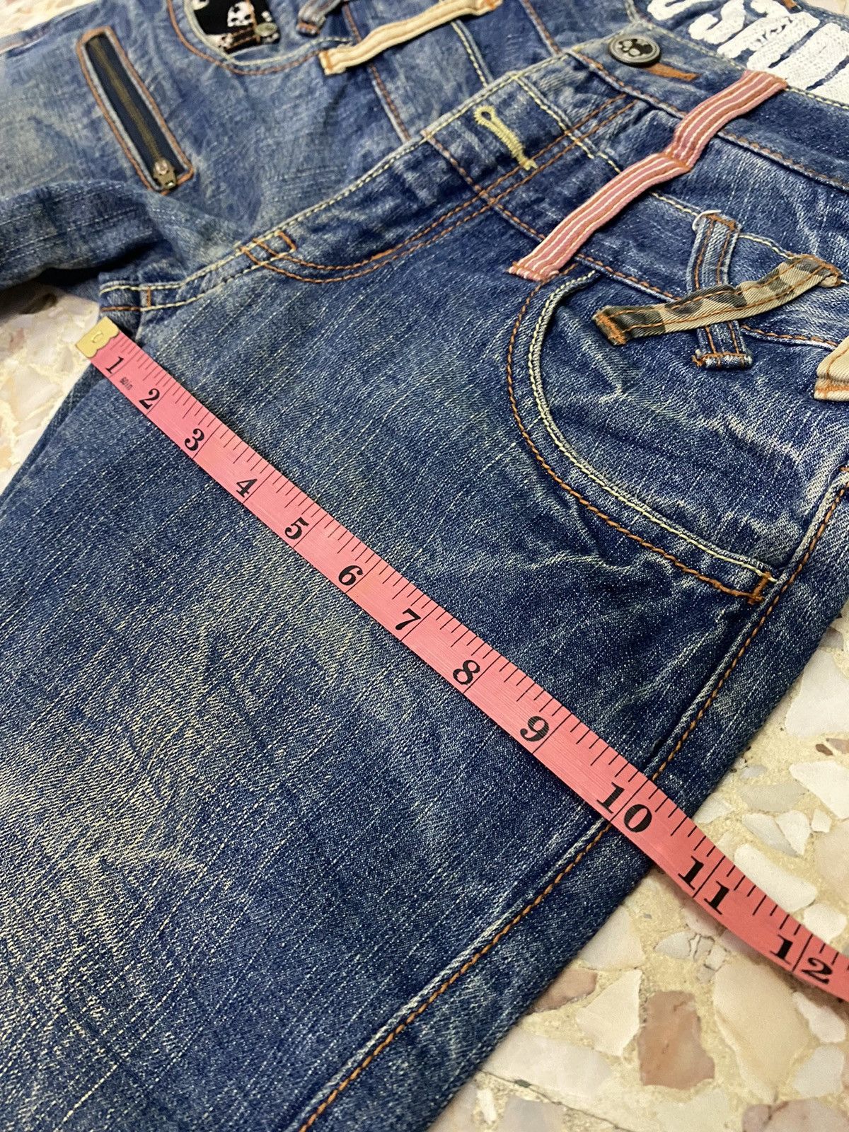 Hysteric Glamour 💥 Double Waist Ba-tsu Studio Skull Denim Size US 28 / EU 44 - 9 Thumbnail