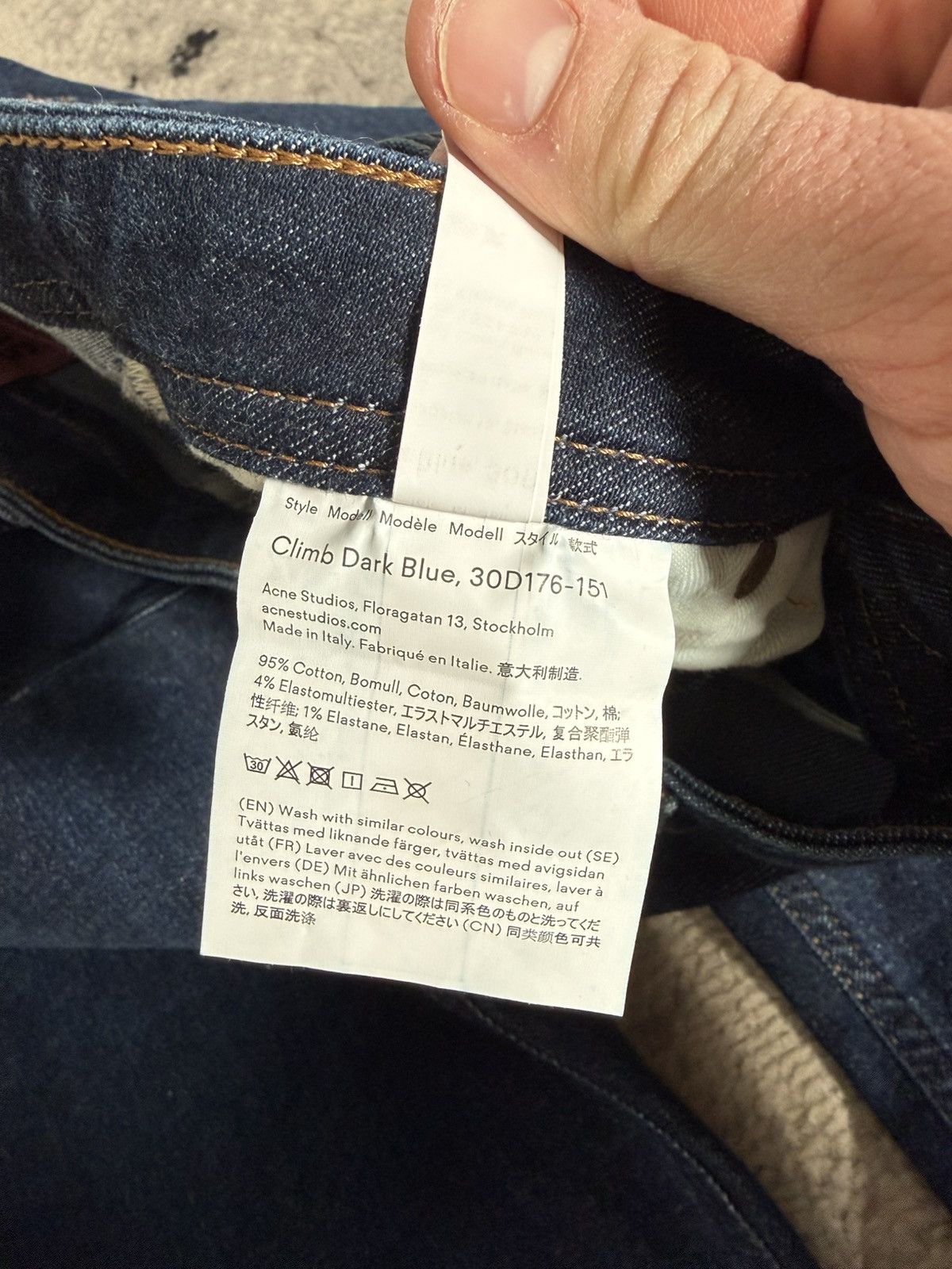 Acne Studios Acne Studios Bla Konst Floragatan 13 Climb Dark Blue Jeans Size 27" / US 4 / IT 40 - 6 Thumbnail