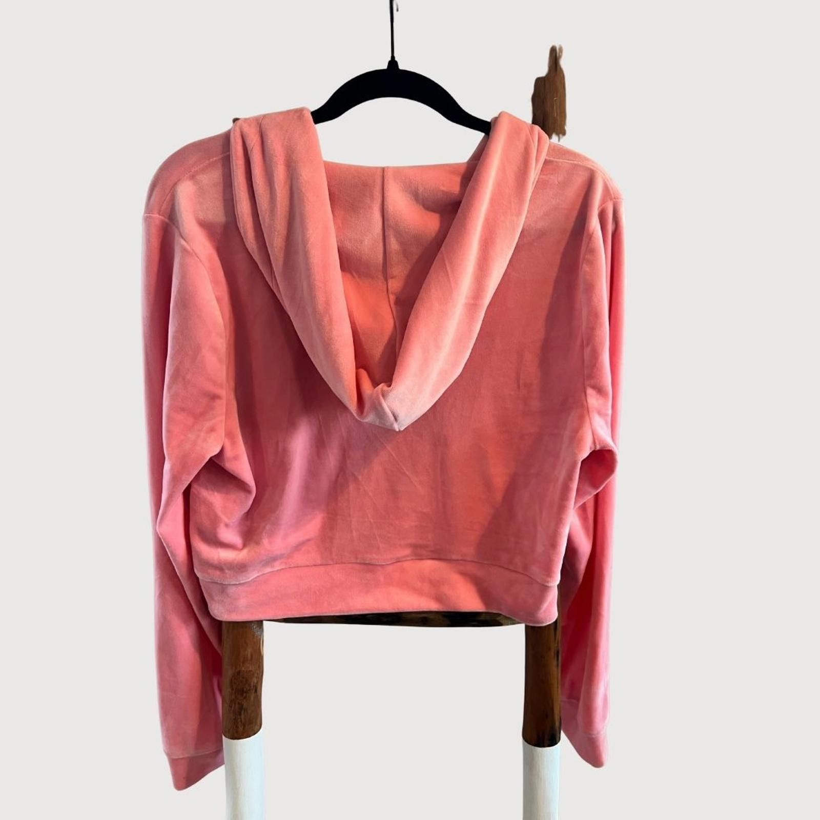 Juicy Couture Jeans Y2K 90's Juicy Couture OG Big Bling Velour Zip-Up Hoodie Size XXL / US 16-18 / IT 52-54 - 3 Thumbnail