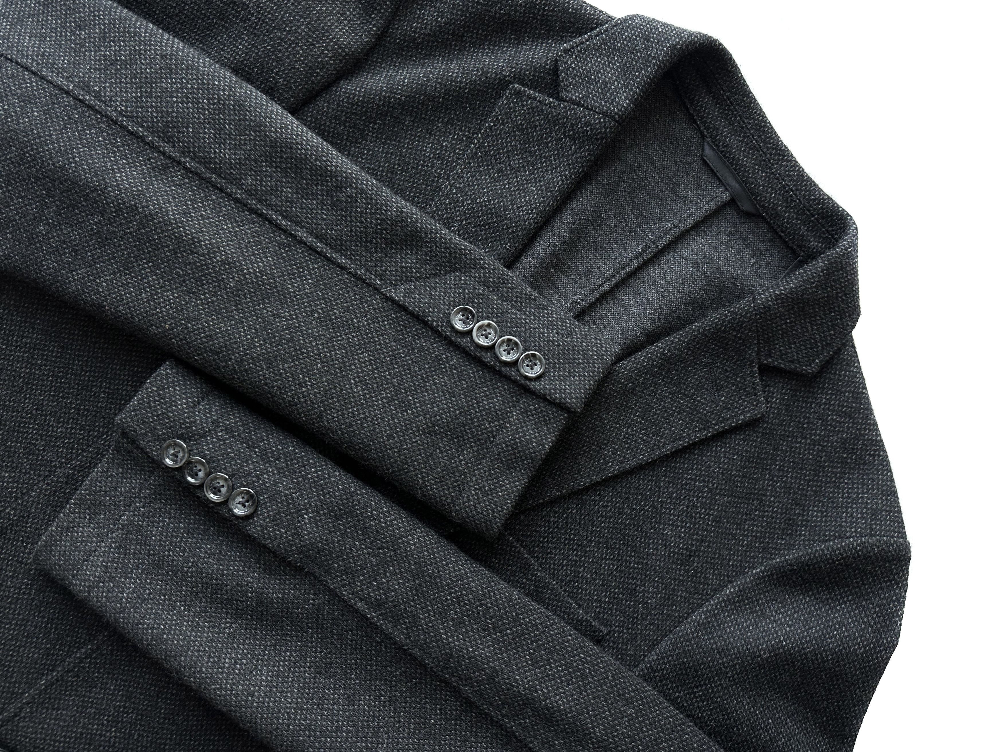 Hugo × Hugo Boss Hugo Boss dark grey melange wool blazer Size 48R - 5 Thumbnail