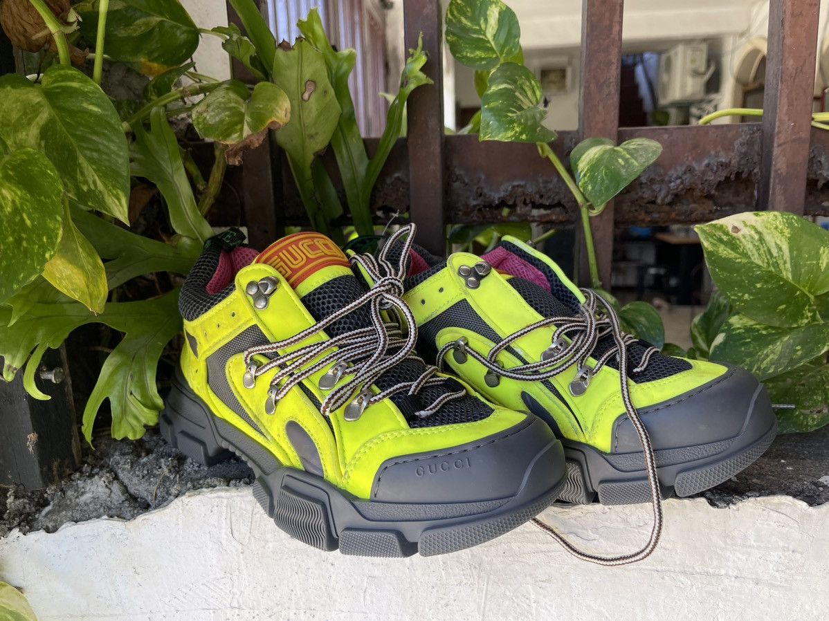 Gucci Gucci Flashtrek Low Sneakers Neon Yellow Green Size US 6.5 / EU 39-40 - 1 Thumbnail