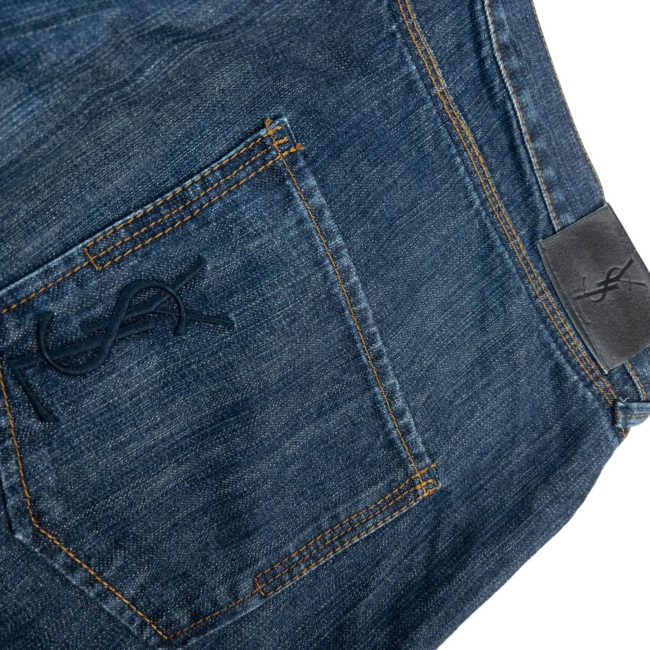 Yves Saint Laurent Vintage YSL Embroidered Denim Jeans Size W41 Size US 41 - 6 Thumbnail