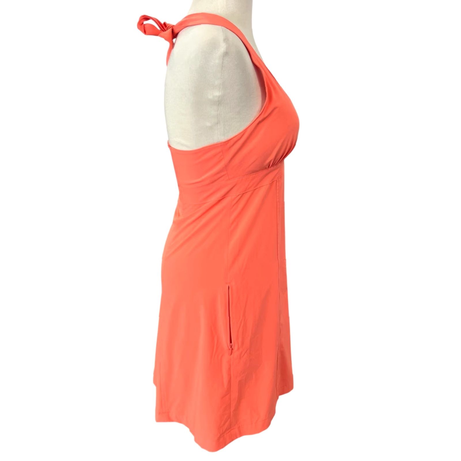 Athleta Dress Sundress Halter Beach Stretch Coral Size 4 Women