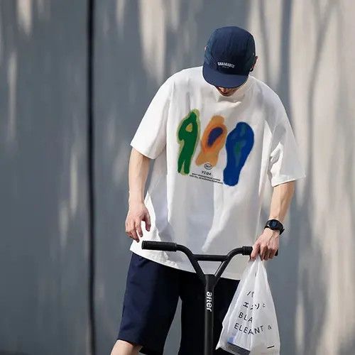 VIBE Oversize fashionable T-shirt hip-hop style summer y2k Size US L / EU 52-54 / 3 - 8 Thumbnail