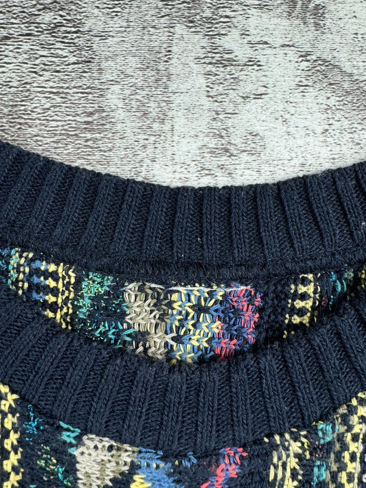 Japanese Brand Vintage 90S Hippie Hip Hop USA Coogi Style Knited Sweater Size US L / EU 52-54 / 3 - 9 Thumbnail