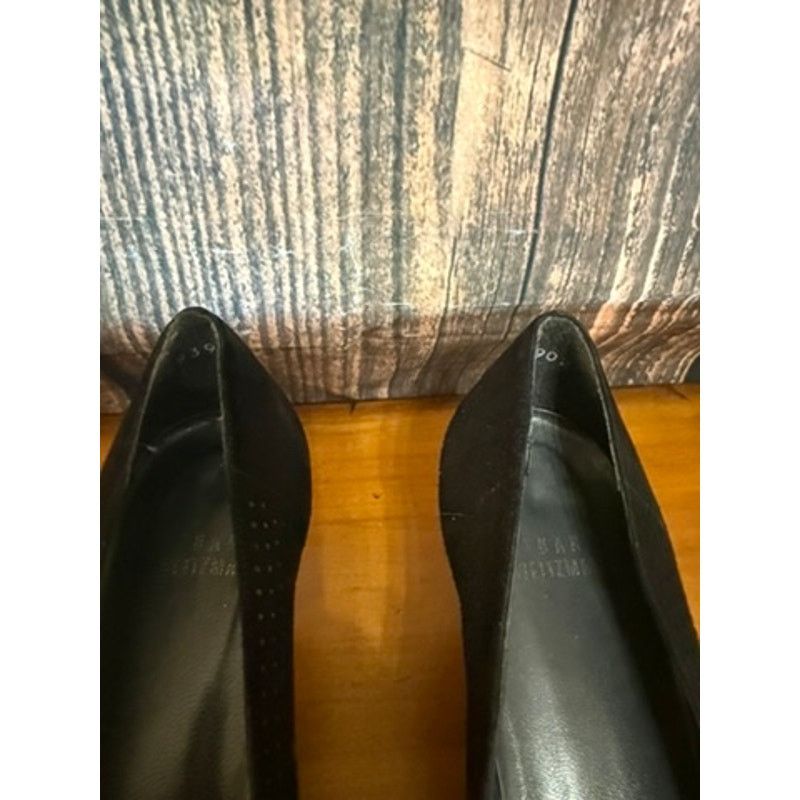 Stuart Weitzman Stuart Weitzman Women's Black Suede Block Heel Pumps Size 7 Size US 7 / IT 37 - 5 Thumbnail