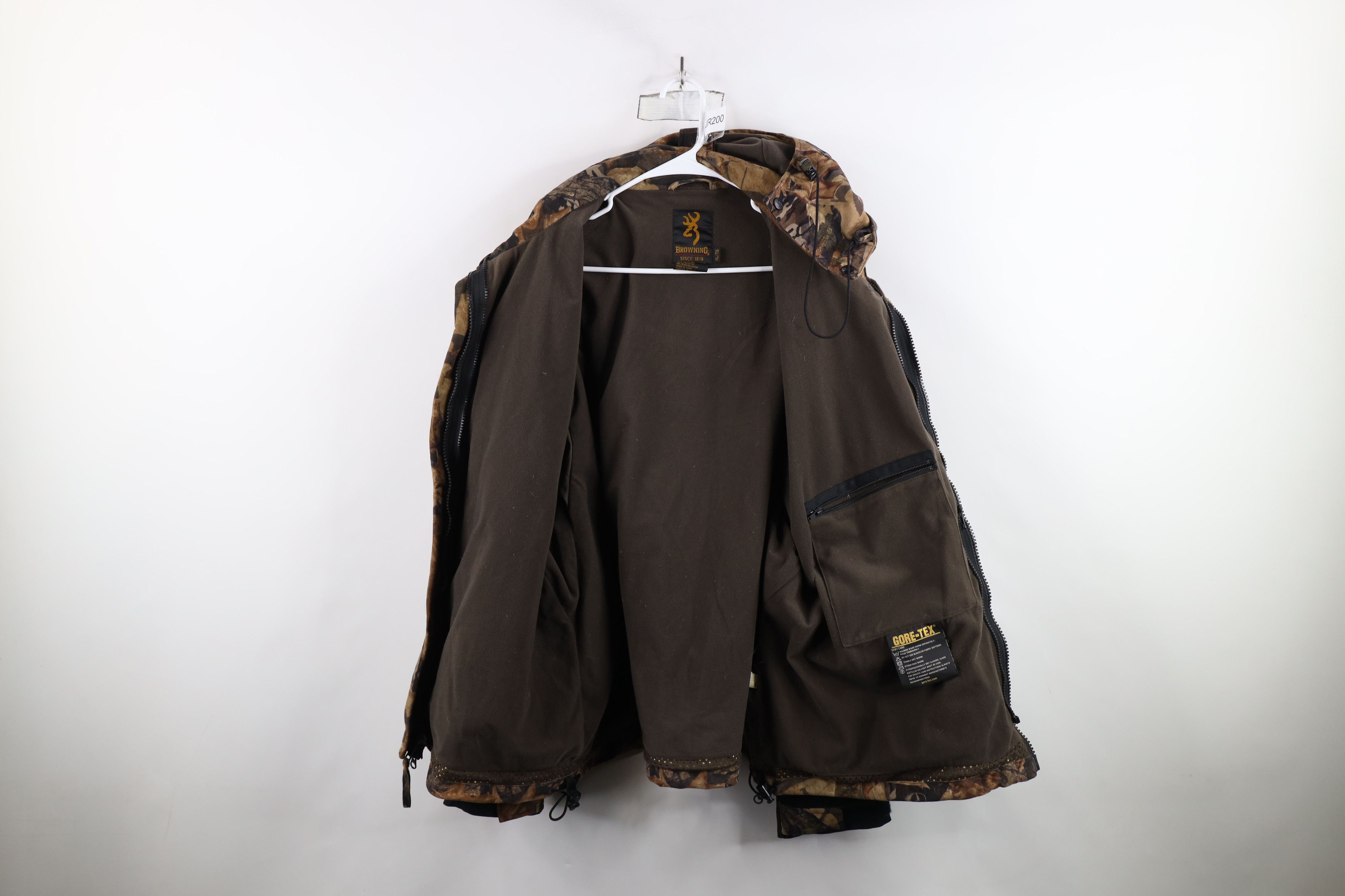 Vintage Vintage Browning Mossy Oak Camouflage Chamois Hooded Jacket Size US XL / EU 56 / 4 - 10 Thumbnail