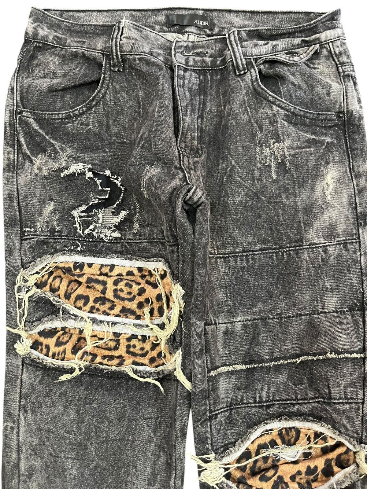 Japanese Brand × Vintage Vintage Rubik Ripped Tiger Patches Denim Size US 31 - 2 Thumbnail