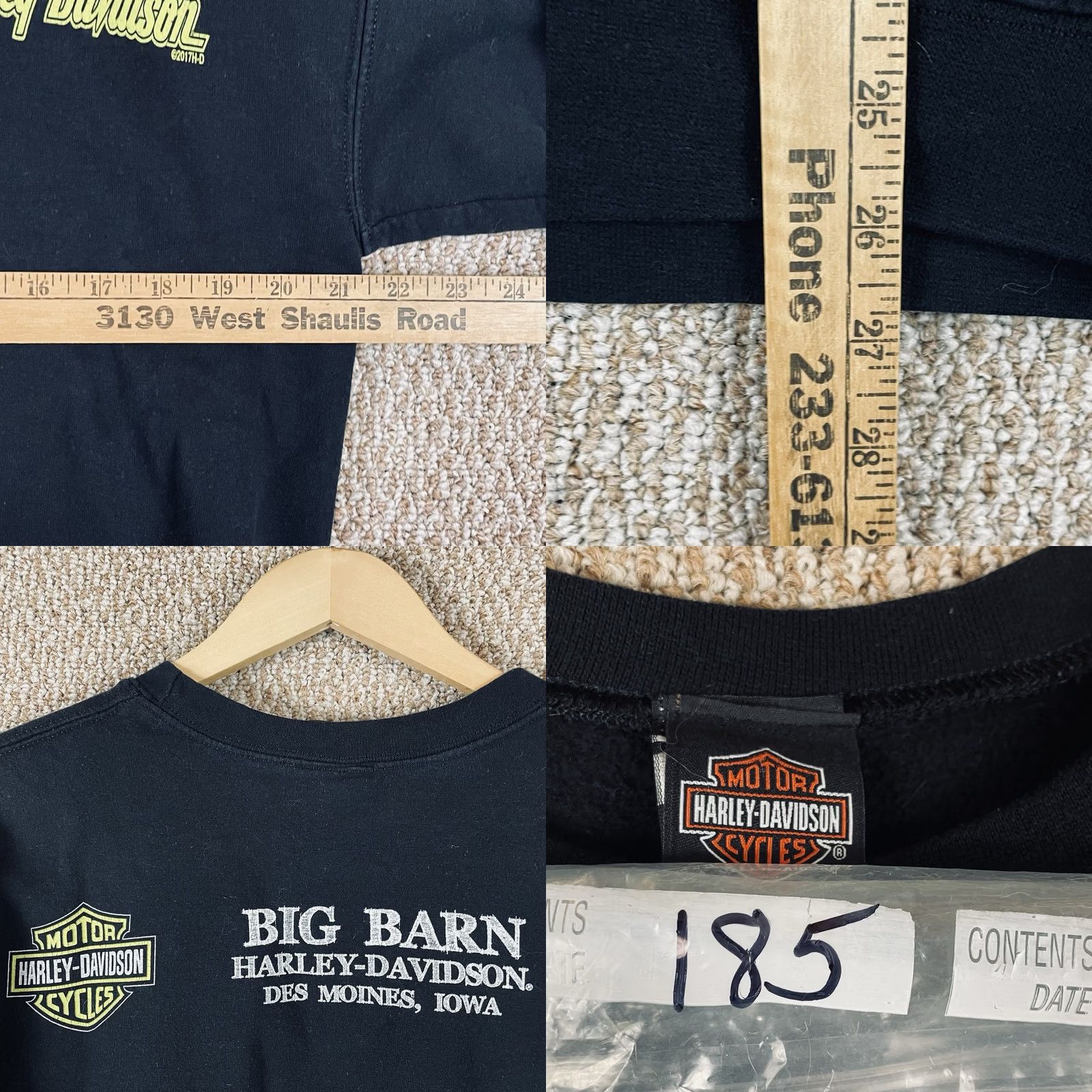 Harley Davidson Harley-Davidson Sweatshirt L Black Crew Neck Biker Graphic Print Pullover Men Regular Crewneck Size US L / EU 52-54 / 3 - 8 Thumbnail
