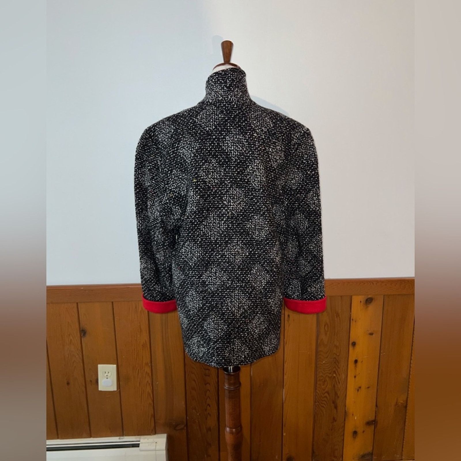 Vintage Awesome Vintage 1980s/90s Outer Scene Wool Tweed Coat! Size M / US 6-8 / IT 42-44 - 5 Thumbnail