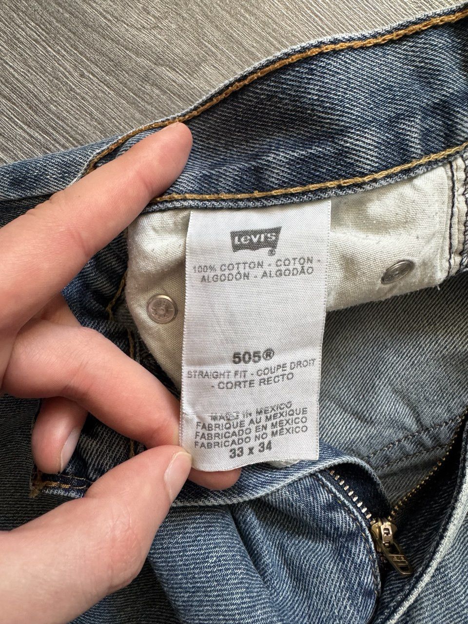 Levi's Disstressed Levi’s 505 Vintage Faded Tab Jeans 33x34 Size US 33 - 8 Thumbnail