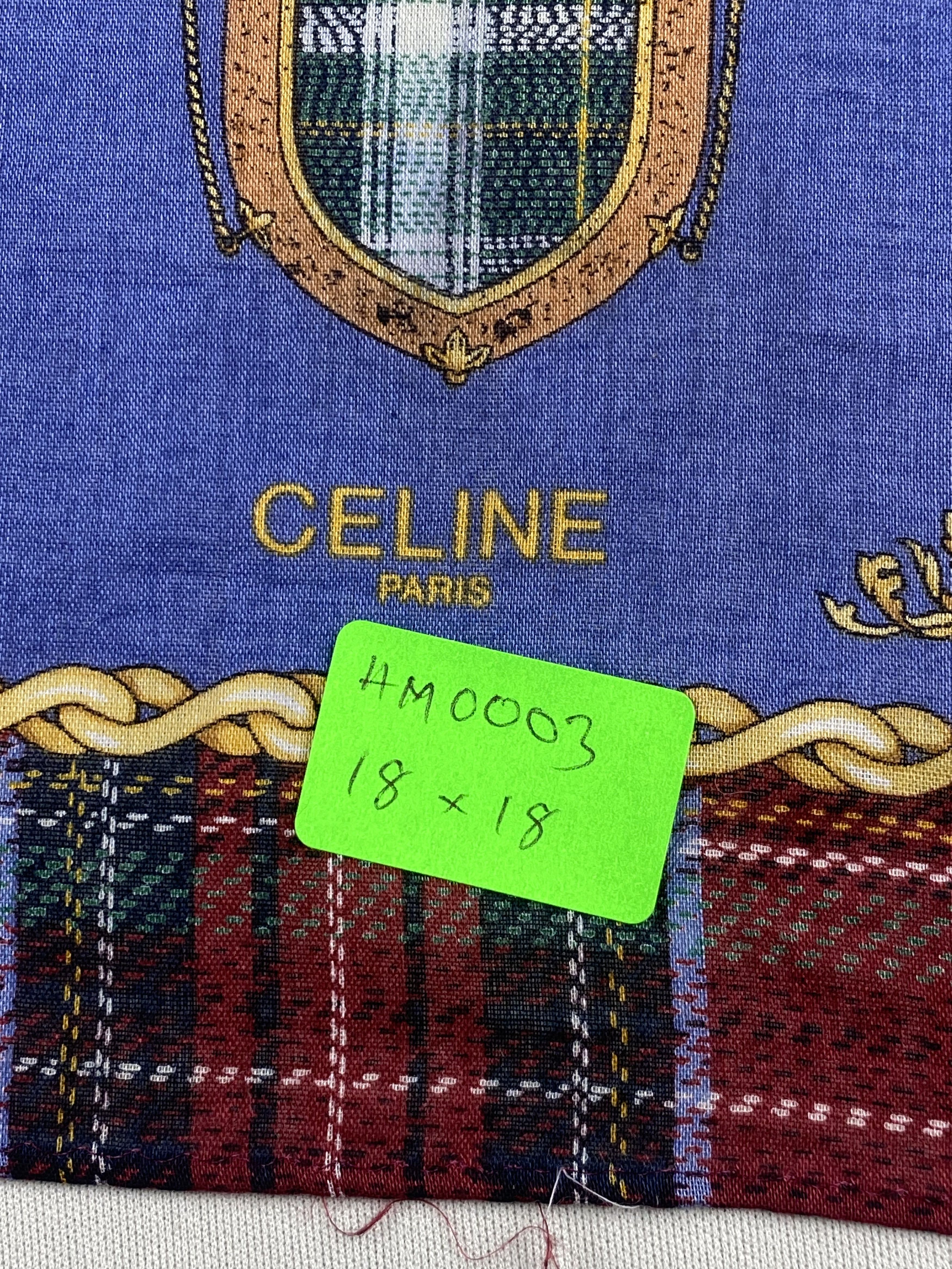 Celine Vintage Celine Handkerchief Pocket Square Bandana HM0003 Size ONE SIZE - 7 Thumbnail