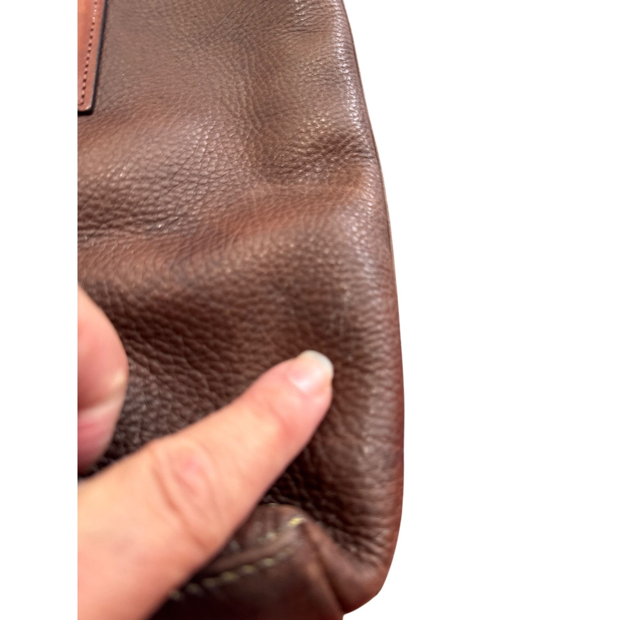Fossil Fossil Womans Vintage Brown Leather Shoulder Handbag SKU 865 Size ONE SIZE - 12 Thumbnail