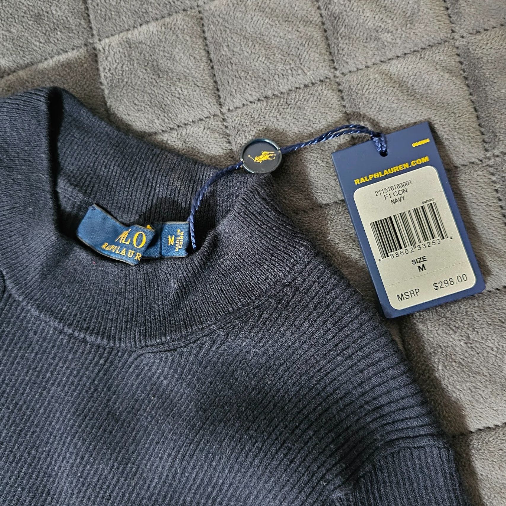 Polo Ralph Lauren Polo Ralph Lauren Navy Blue Romper Skirt Sweater Ribbed NWT Size M Off Shoulder Women Size M / US 6-8 / IT 42-44 - 4 Thumbnail