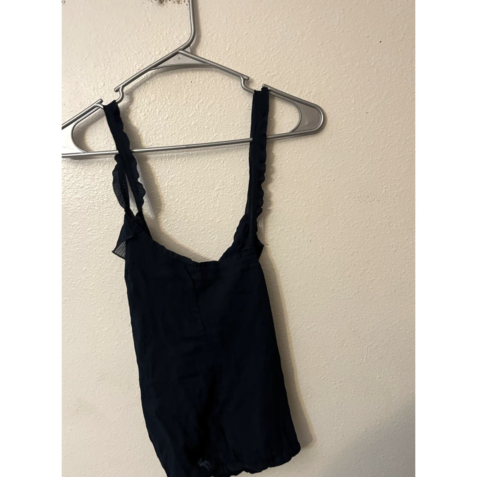 Abercrombie & Fitch Abercrombie & Fitch Tank Shirt Navy Blue L Women Cotton Tank Top Button Down Sheer Vintage? No, Solid Size L / US 10 / IT 46 - 3 Thumbnail