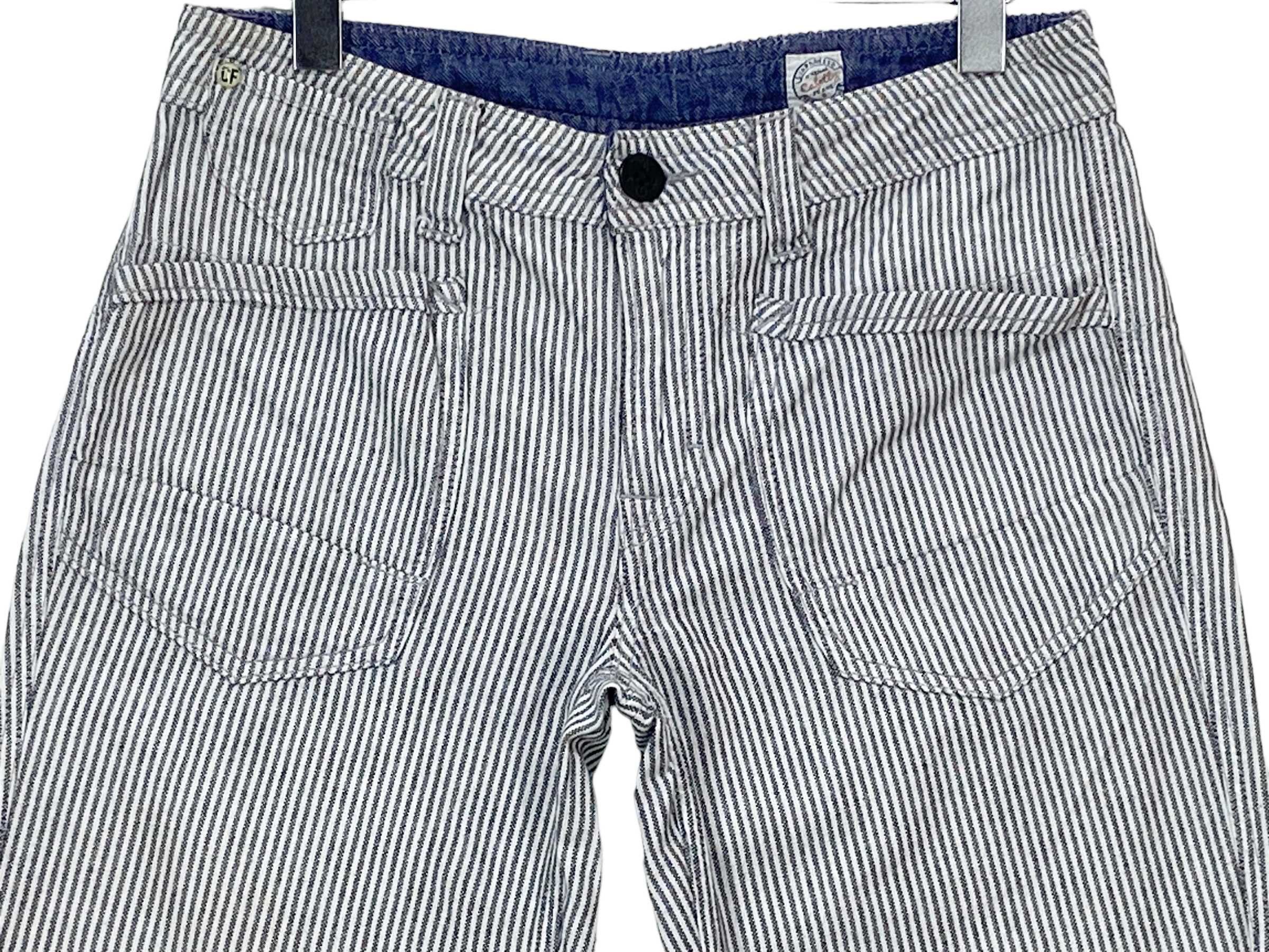 Japanese Brand Japanese Hickory Stripe Carpenter Pants – Workwear Vintage Size 31" - 3 Thumbnail