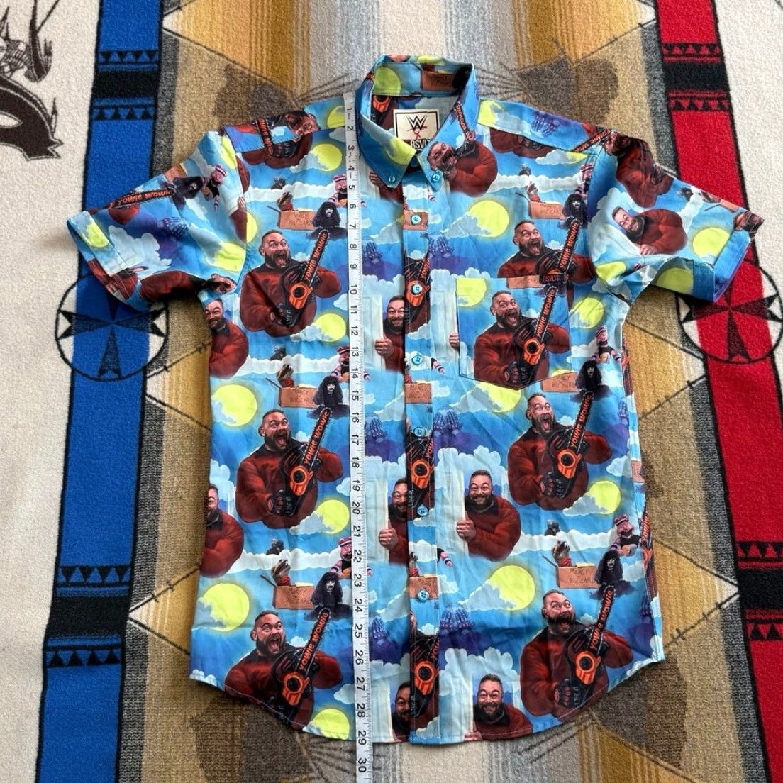 Vintage VINTAGE RSVLTS WWE Bray Wyatt Firefly Funhouse Short Sleeve Button Up Shirt Mens S Size US S / EU 44-46 / 1 - 6 Thumbnail