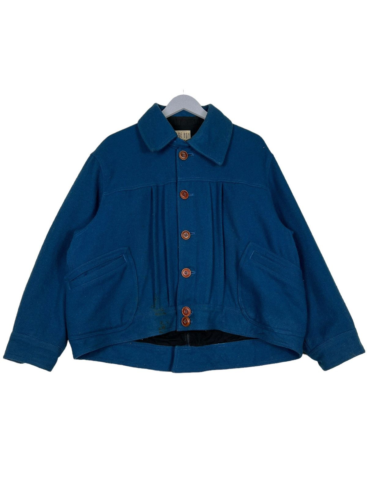 Issey Miyake WOOL PAGE BOY PLEATED BOMBER JACKET MADE IN JAPAN Size US M / EU 48-50 / 2 - 1 Thumbnail