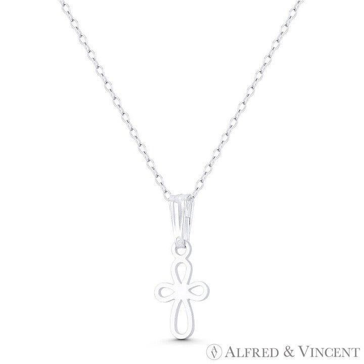 Other Tiny-Size Flared Modern Christian Cross Baby Pendant Size ONE SIZE - 1 Preview