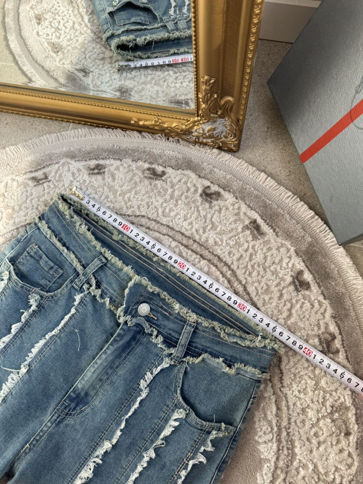 If Six Was Nine Y2K vintage Crazy Flared Bootcut Jeans Mudwash Faded Denim Size 34" / US 12 / IT 48 - 5 Thumbnail