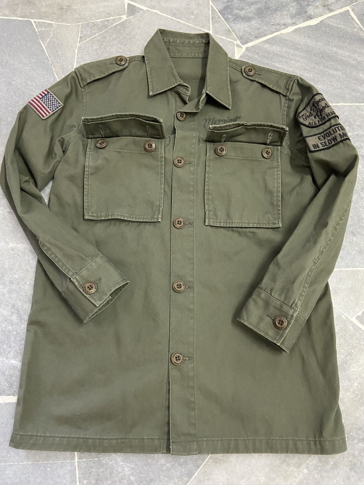 Japanese Brand × MOUSSY Moussy Military Shirt Size US S / EU 44-46 / 1 - 5 Thumbnail