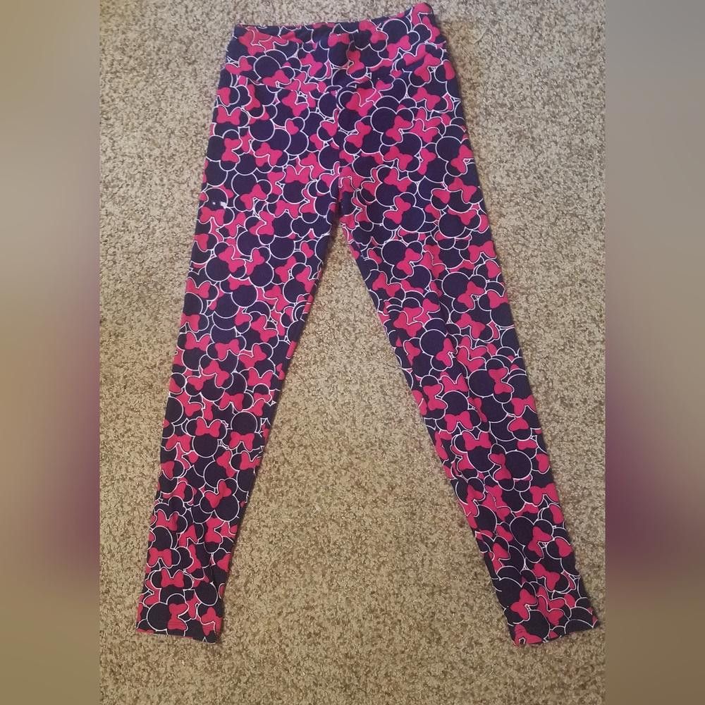 Designer Lularoe Mickey Print Leggings Size 30" / US 8 / IT 44 - 1 Thumbnail
