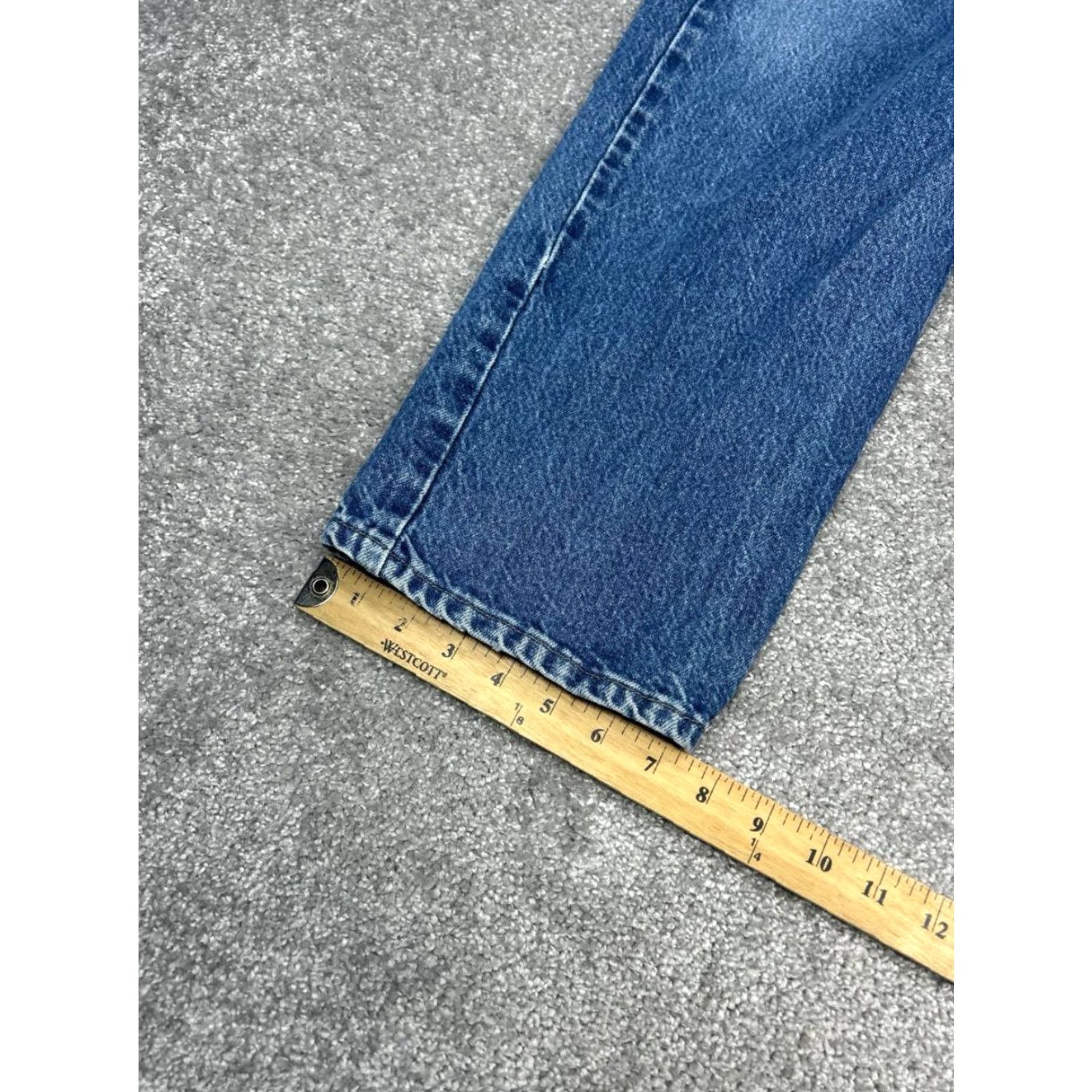 Carhartt VINTAGE Carhartt WIP Jeans Men 40 Blue Denim Logo Cotton High Rise Tapered Leg 36x31 Jeans Logo Modern 90s Men Size US 40 / EU 56 - 4 Thumbnail