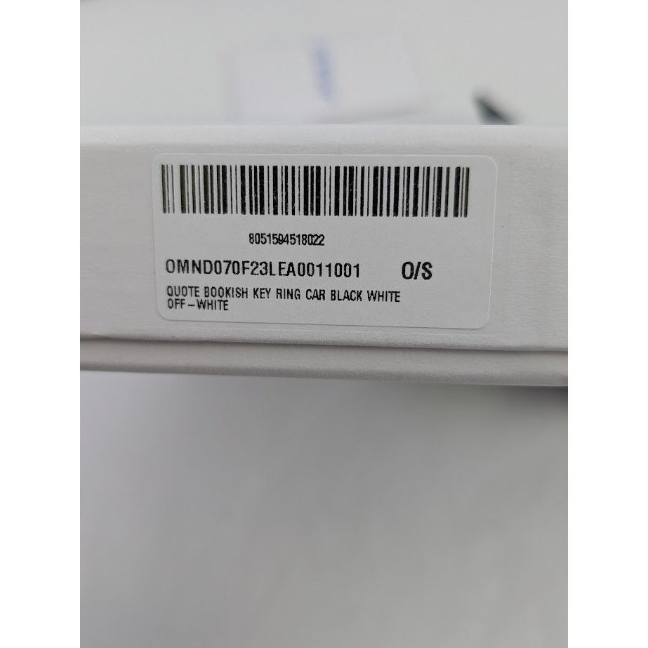 Off-White o1rshd1 Q:2 / Size: OS / Quote Bookish Key Ring Card Size ONE SIZE - 9 Thumbnail