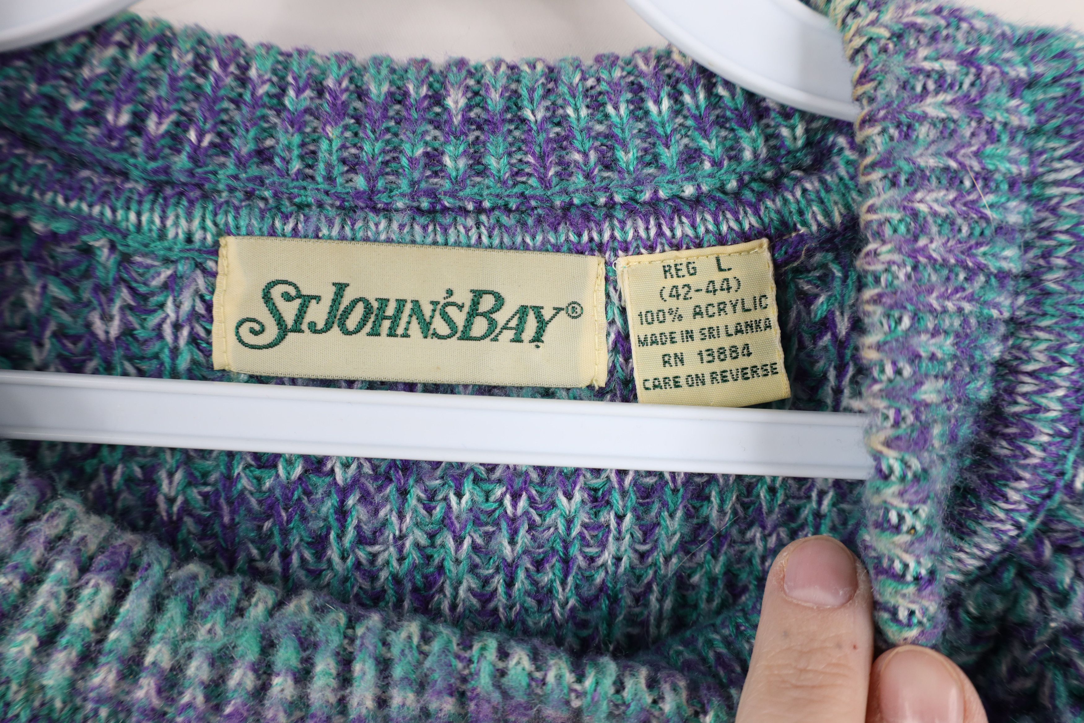 Vintage Vintage 90s Streetwear Ribbed Knit Crewneck Sweater Acrylic Size US L / EU 52-54 / 3 - 7 Thumbnail