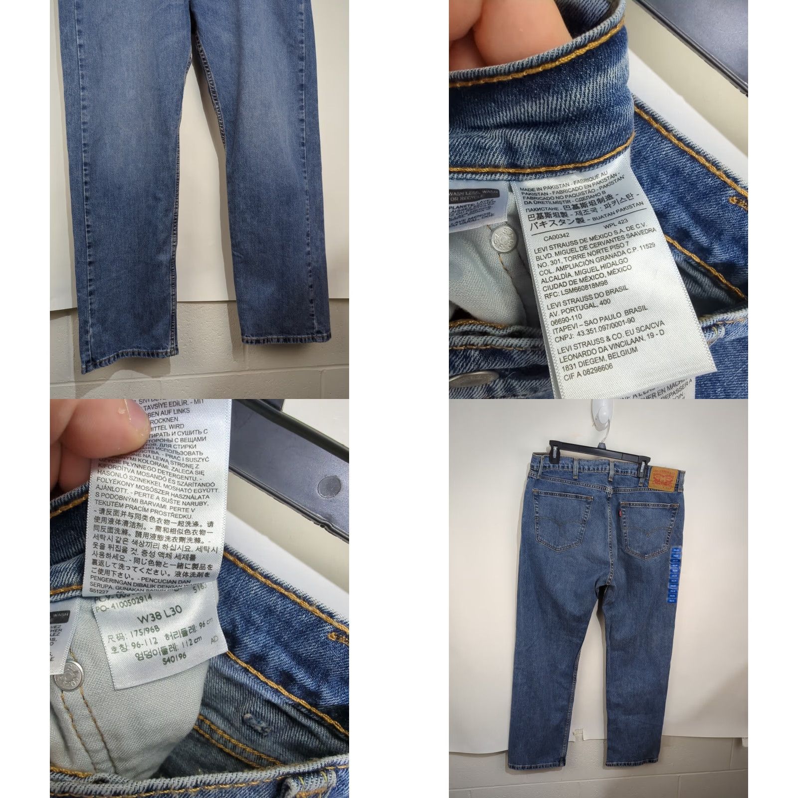 Levi's Levis 505 Flex Stretch Regular Fit Jeans Straight Leg Medium Wash 38x30 New NWT Size US 38 / EU 54 - 8 Thumbnail