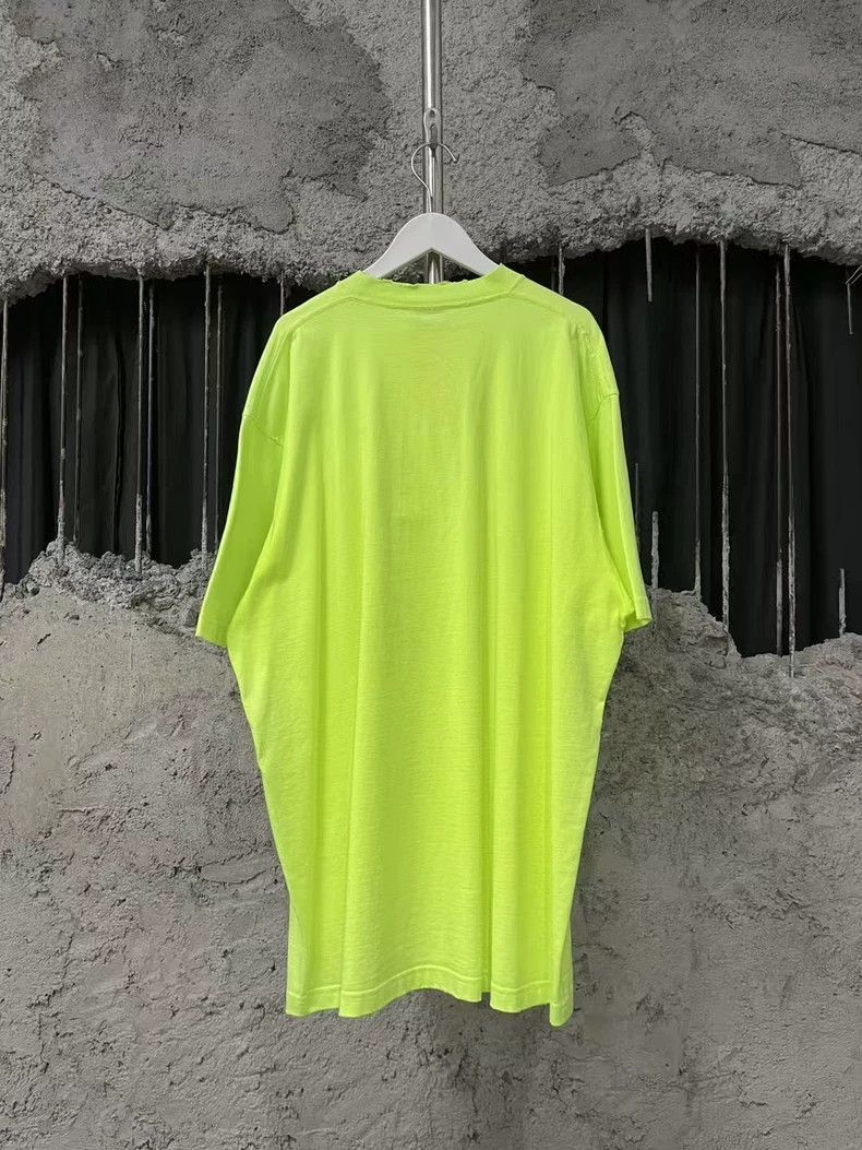Balenciaga Balenciaga Balenciaga Fluorescent Green Short Sleeve Shirt Size US XS / EU 42 / 0 - 2 Thumbnail