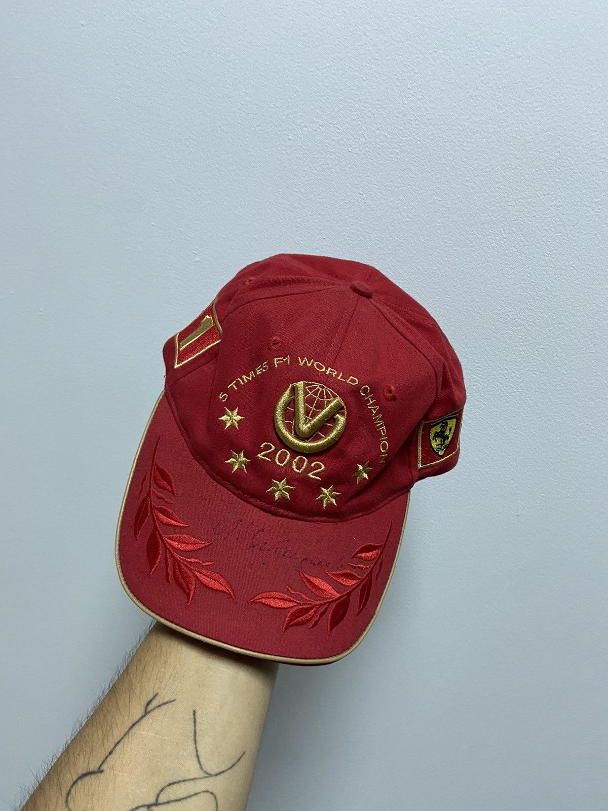 Ferrari × Vintage Ferrari Cap Vintage 2002 Michael Schumacher Racing Formula 1 Size ONE SIZE - 5 Thumbnail