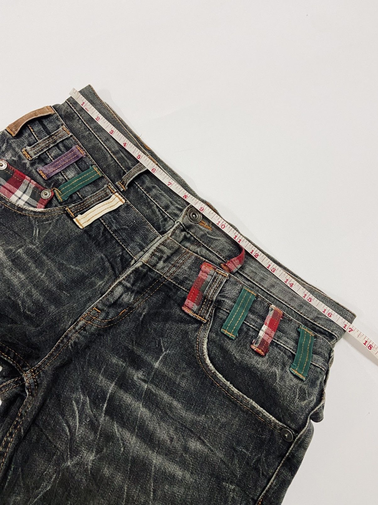 Other Nylaus Double Waist Distressed Denim Size US 34 / EU 50 - 9 Thumbnail