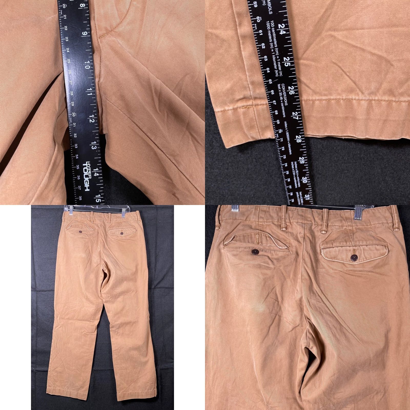Eddie Bauer Eddie Bauer Mens Pants Khakis Straight Leg 32x32 100% Cotton Brown Front Flat Front Zip Button Pockets Clothing Folded? Size US 32 / EU 48 - 8 Thumbnail