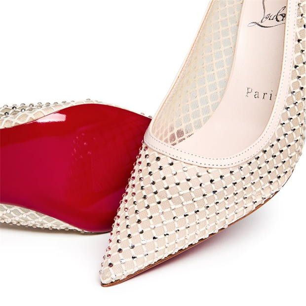Christian Louboutin Apostropha Mesh Strass 80mm Pumps Size US 10 / IT 40 - 7 Thumbnail