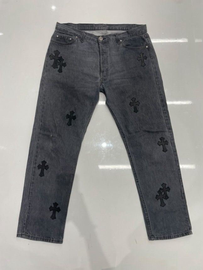 Chrome Hearts Chrome Hearts Levis 501 Grey Cross Patch Denim Size US 36 / EU 52 - 1 Thumbnail